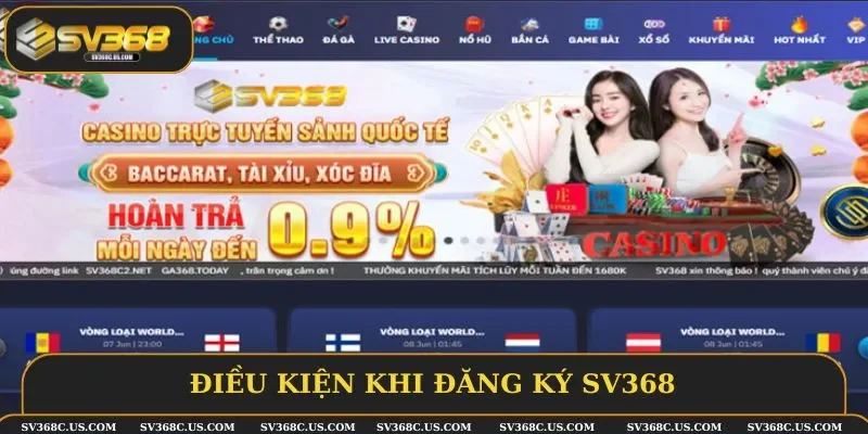 Điều kiện nên biết để thuận lợi đăng ký SV368