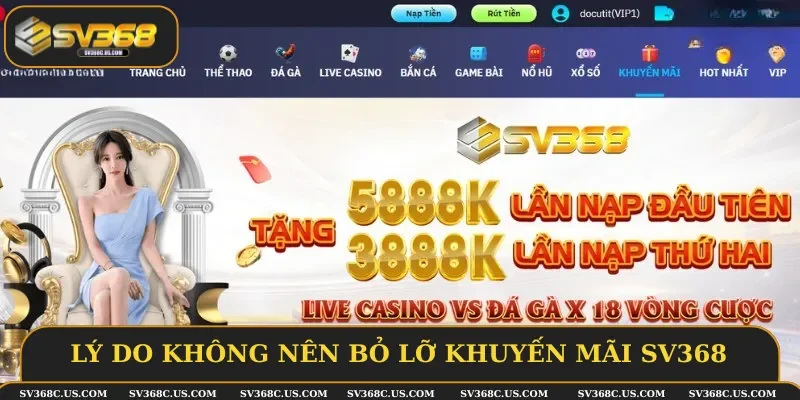 Những lợi ích khi tham gia khuyến mãi SV368